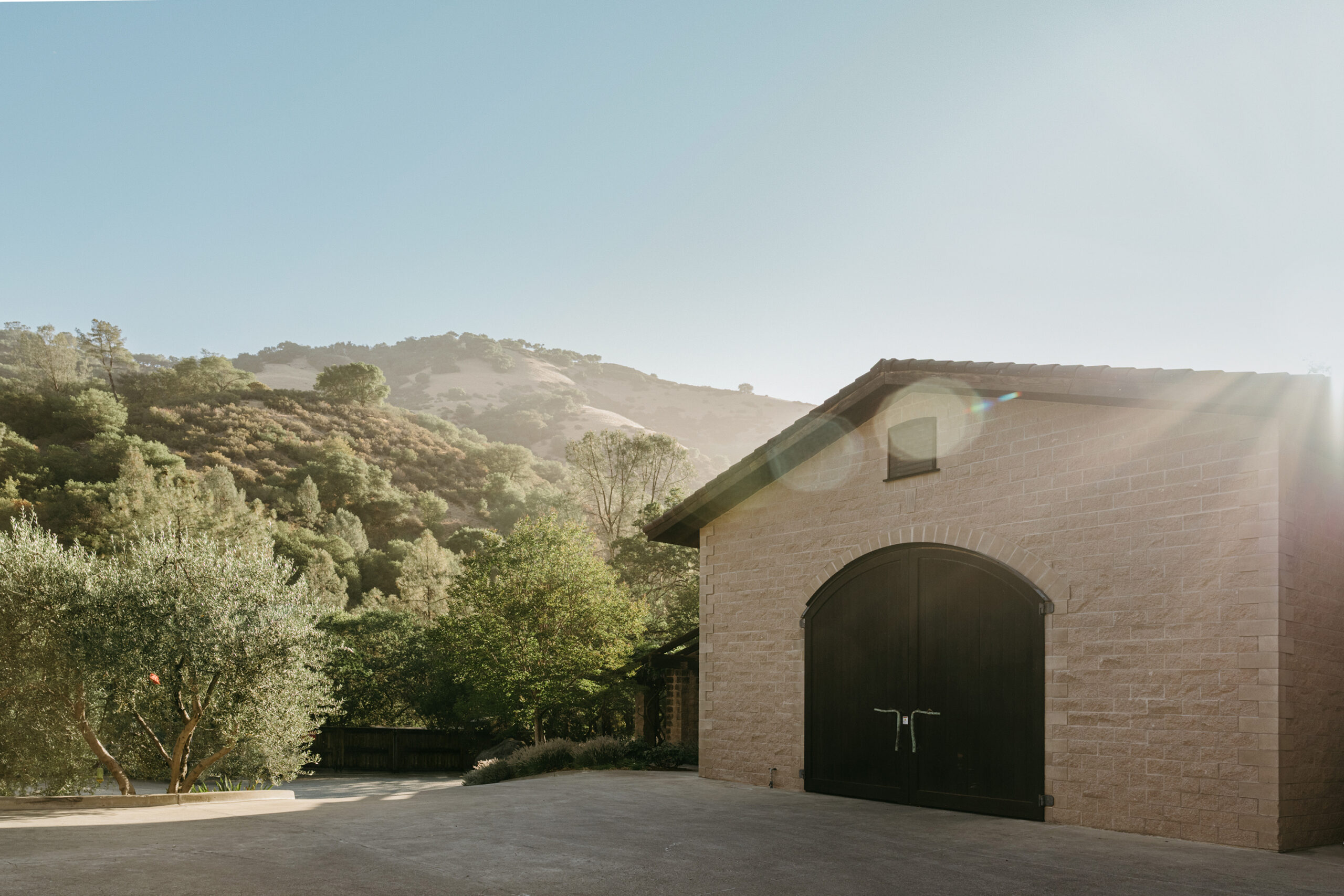 Entrance to the Neyers Vineyards tasting room in St. Helena, CA.