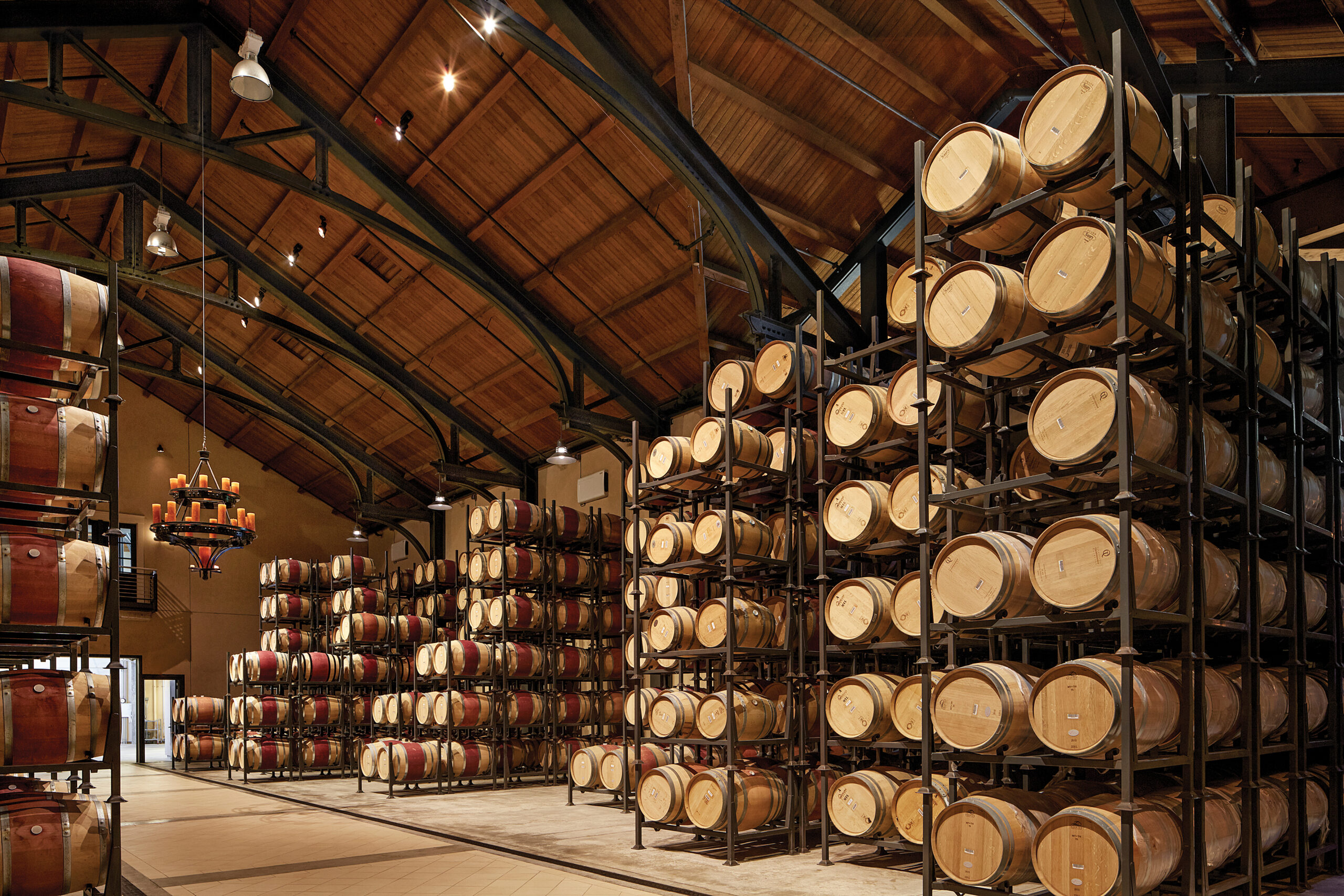 Picture of the barrel room at Trinchero Napa Valley in St. Helena, CA
