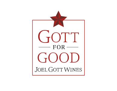 Color logo of the Gott for Good philanthropy program for Joel Gott Wines.